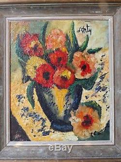 D'Anty, Composition florale, Ecole de Paris circa 1950