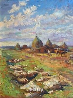 Dario Mecatti (1909-1976)-un Peintre Orientaliste Italien-paysage De La Tunisie