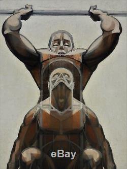Deux haltérophiles, Jean Lamorlette (1923-2014), bodybuilding, weight lifting