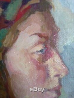 Dina Frumina Peinture ancienne 52-46 cm 1950-s