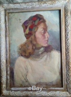 Dina Frumina Peinture ancienne 52-46 cm 1950-s