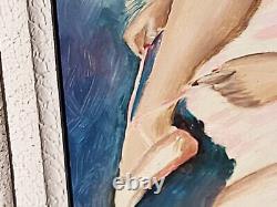 E. JANTET. Danseuse de Ballet. Peinture huile sur panneau de bois signé
