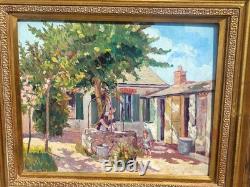 Ecole Française. Scène de Vie Rurale. 1923. Peinture huile sur panneau de bois Ecole Française. Scène de Vie Rurale. 1923. Peinture huile sur panneau de bois