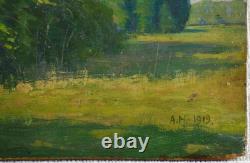 École Française début XX? Siècle. Vue d'un château