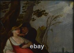 École Hollandaise du XVIII? Siècle. Scène Galante