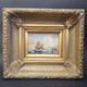 Ecole Française, Tableau Représentant Une Marine (12,5x17,5 Cm)