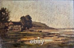 Edmond André (1837-1877) Paris impressionniste exposition à Honfleur paysage 69