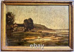 Edmond André (1837-1877) Paris impressionniste exposition à Honfleur paysage 69