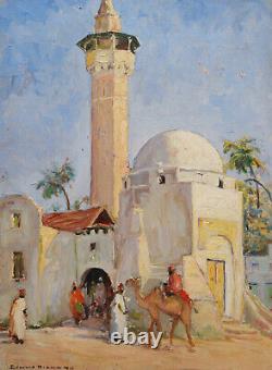 Édouard RICHARD tableau orientaliste mosquée Afrique Nord Algérie orientalisme