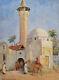 Édouard Richard Tableau Orientaliste Mosquée Afrique Nord Algérie Orientalisme