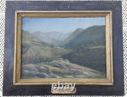 Edwin Buttery Tableau Huile Sur Bois L'ery Manthe A Psophis