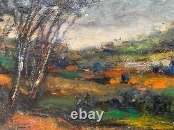 Elie PESATORI (1923-2000) Paysage Expressionniste Nature Arbres Vallée Campagne