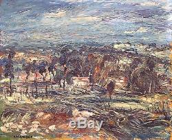 Emeric Vagh Weinmann Peinture Hsp 40/50 Paysage Du Sud 12f Impressionnisme