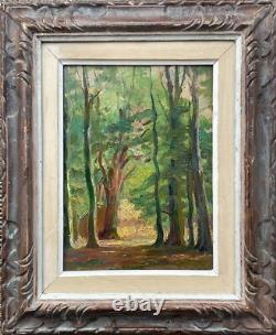 Émile Othon Friesz Tableau Peinture Sur Carton Sous Bois Ouvre 1910/20 Fauvisme