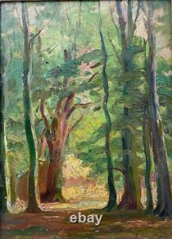 Émile Othon Friesz Tableau Peinture Sur Carton Sous Bois Ouvre 1910/20 Fauvisme