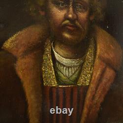 Environ 1900 Peinture ancienne à l'huile Portrait d'un homme 73x56 cm