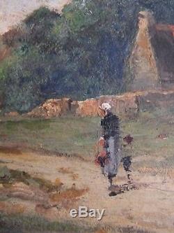 Environs de Concarneau, Finistère par Eugène VERGEZ (1846-) Ecole bordelaise