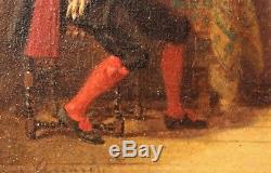 Eugène ACCARD, Le collier offert, tableau, peinture, troubadour, Louis XIII