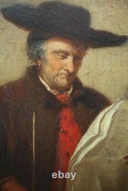 Eugène François De Block, 1812-1893, Portrait, Homme à la lecture, 1848, Huile
