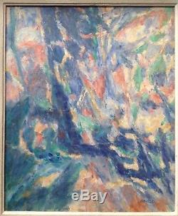 FAGNIEZ (1936) Tableau Toile HST 1966 signée Abstrait Expressionnisme Fauvisme