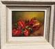 F. Mira. Bouquet De Fleurs. Peinture Huile Sur Panneau De Bois Signée