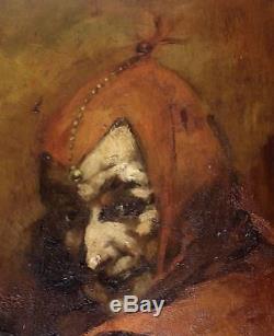 F. Paillet 1850-1918. Beau Portrait De Mephisto Le Diable De Faust