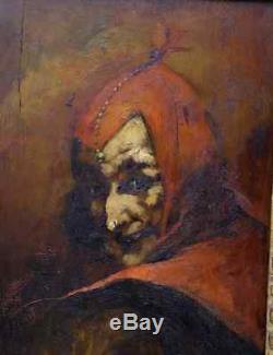 F. Paillet 1850-1918. Beau Portrait De Mephisto Le Diable De Faust