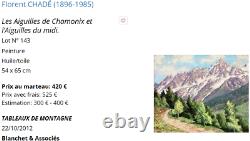 Florent Chadé. 1896-1985. Montagne Warens Hte Savoie. Huile / bois Cadre 57x48cm