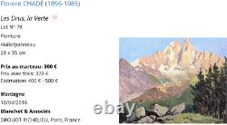 Florent Chadé. 1896-1985. Montagne Warens Hte Savoie. Huile / bois Cadre 57x48cm