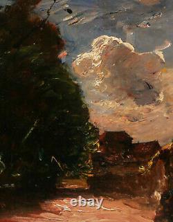 François Auguste RAVIER peintre lyonnais tableau paysage huile panneau LYON art