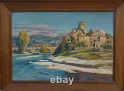 François Dehaspe 1874-1950. Grand & Lumineux Paysage Impressionniste En Ardèche