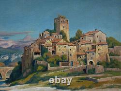 François Dehaspe 1874-1950. Grand & Lumineux Paysage Impressionniste En Ardèche