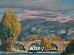 François Dehaspe 1874-1950. Grand & Lumineux Paysage Impressionniste En Ardèche