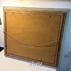 G. BONACINA RARE GRAND TABLEAU PEINTURE HUILE SUR BOIS PAYSAGE MONTAGNE XXe