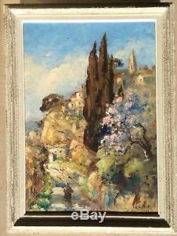 Gabriel Breuil Avignon Huile Sur Panneau Ancienne Impressionnisme Provencal