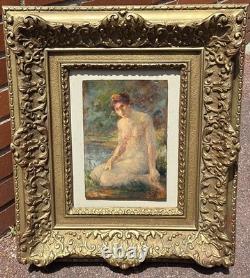 Gabriel GRIFFON 1866-1938 Nu Feminin Peinture huile sur panneau de bois