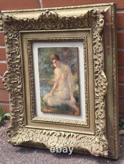 Gabriel GRIFFON 1866-1938 Nu Feminin Peinture huile sur panneau de bois