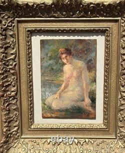Gabriel GRIFFON 1866-1938 Nu Feminin Peinture huile sur panneau de bois