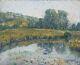 Gaston Laborde Tableau Hsp Paysage Normand Peinture 30/40