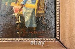 Georges CAIN Rare huile sur panneau de bois 35 x 26 cm