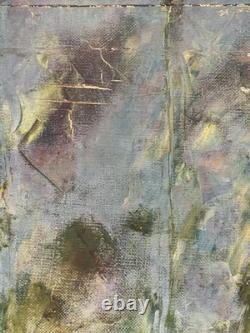 Gérard Economos (1935-2016) Huile sur toile Sous-bois Signé XX