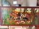 Grand Tableau Peinture Sur Bois Sculpt&eacute; Sc&egrave;ne Chasse Courre Chien Sign&eacute; 130x70
