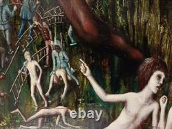 Grande huile sur panneau de bois A. Chevalier