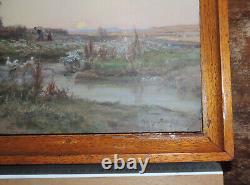 HENRY BONNEFOY, huile sur bois (ou carton robuste) paysage 36 cm x 22 cm