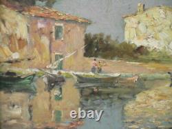 HUILE SUR PANNEAU HST SIGNEE JOSEPH HURARD IMPRESSIONISTE IMPRESSIONISME acajou