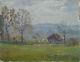 Henry Marie Charry Tableau Circa 1910 Peintre Lorrain Paysage De Montagne
