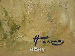 Honore Camos Tableau Peintre Paysage Dunes Mouettes Plage Bord De Mer Provence