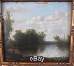 Hsp huile sur panneau bois 19eme de L. Cholet peinture tableau