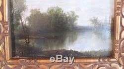 Hsp huile sur panneau bois 19eme de L. Cholet peinture tableau