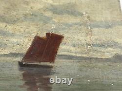 Huile Panneau Bois Xixeme L Ocean De L Amiral Morice Sur L Aube B1071